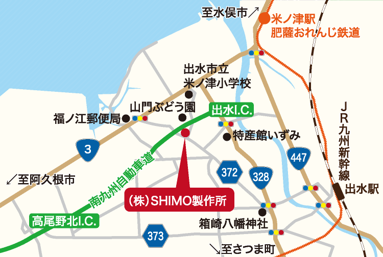 SHIMO製作所の所在地マップ